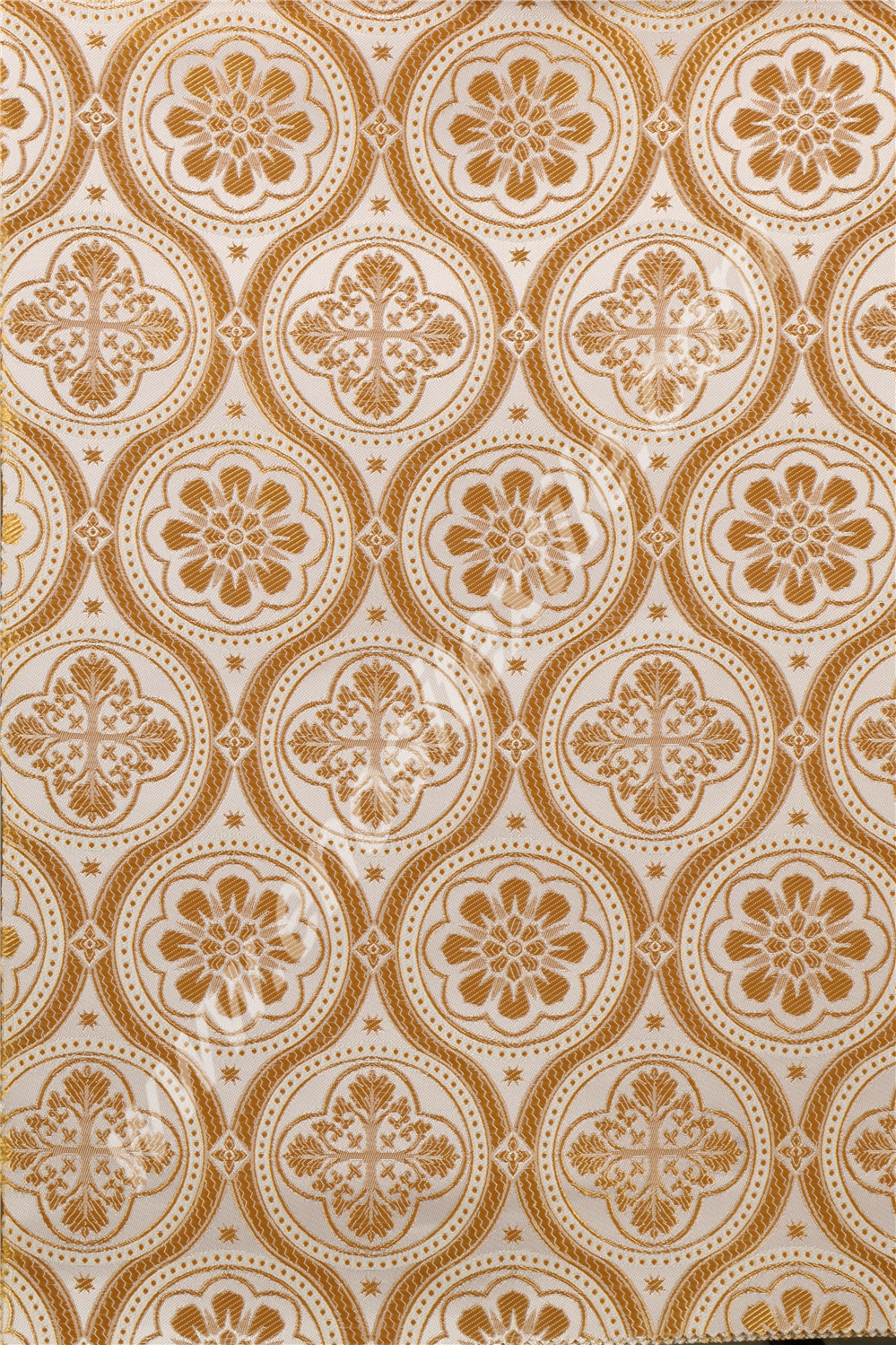 KL-010 White-Gold Brocade Fabrics